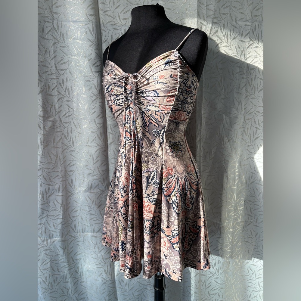 Urban Outfitters Floral Ruched Mini Dress